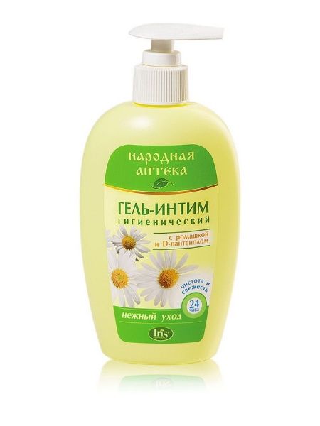 Изображение товара Гель-интим гигиенический с Ромашкой и D-пантенолом Ирис Народная Аптека 250мл Гель-интим гигиенический с Ромашкой и D-пантенолом Ирис Народная Аптека 250мл фотография